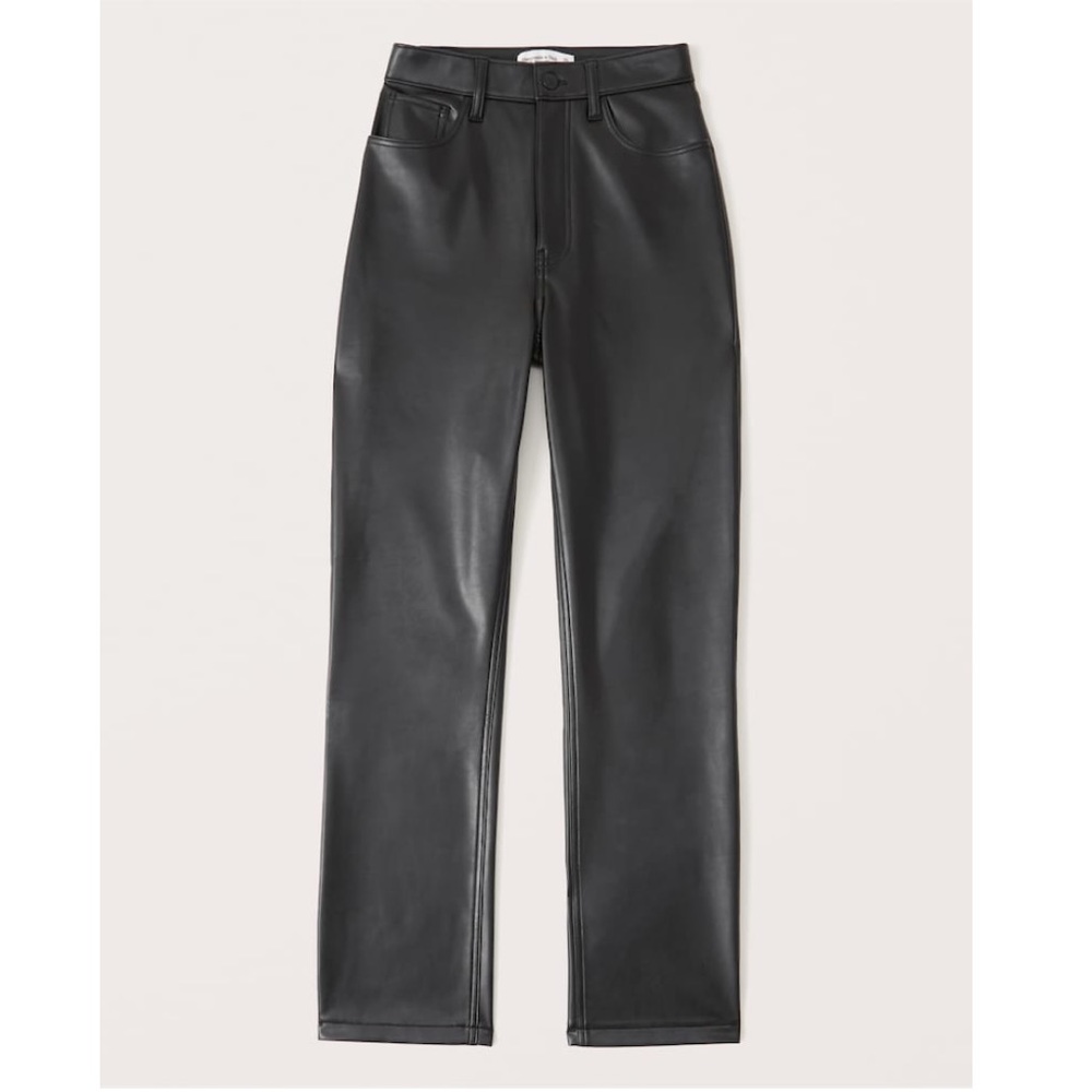 Abercrombie Vegan Leather 90s Straight Pants